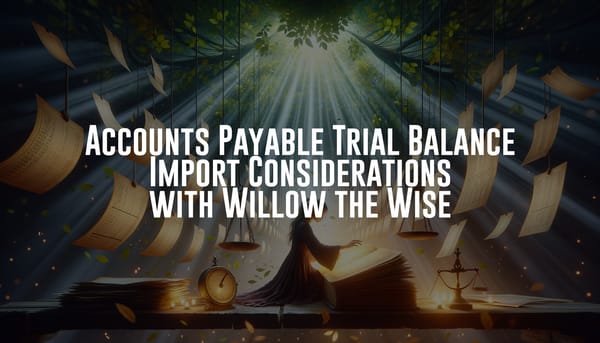 Accounts Payable Trial Balance Import Considerations with Willow the Wise