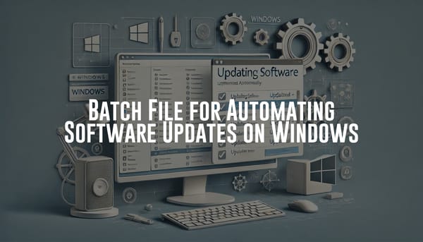 Batch File for Automating Software Updates on Windows