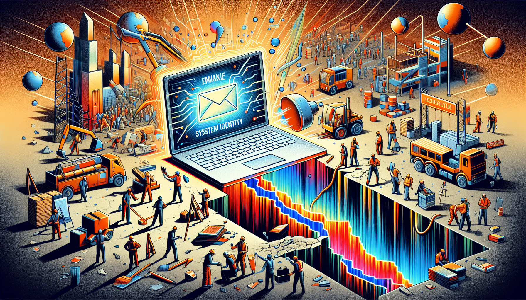 When contractor emails fracture system identity